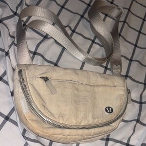 Lululemon Cream Crossbody Bag